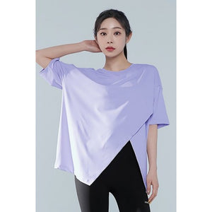 XT4317F FRESH FEATHER CROSS T-SHIRT LAVENDER FROST