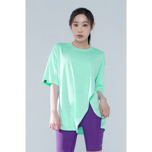 XT4317F FRESH FEATHER CROSS T-SHIRT JADE GREEN